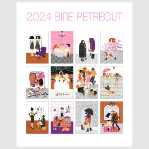 2024 BINE PETRECUT calendar cu ilustrații de Ana Bănică