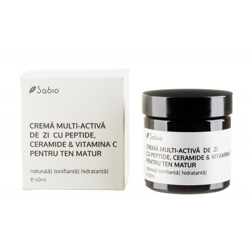 Cremă multi-activă de zi cu peptide, ceramide & vitamina C – pentru ten matur