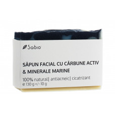 Săpun facial natural cărbune activ şi minerale marine