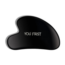 Piatră Gua Sha pentru masaj facial BLACK OBSIDIAN