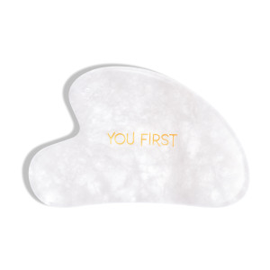Piatră Gua Sha pentru masaj facial WHITE JADE