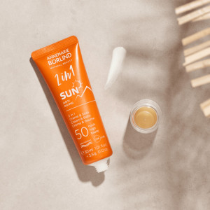 SUN SPF 50 Cremă de soare & balsam de buze 2in1