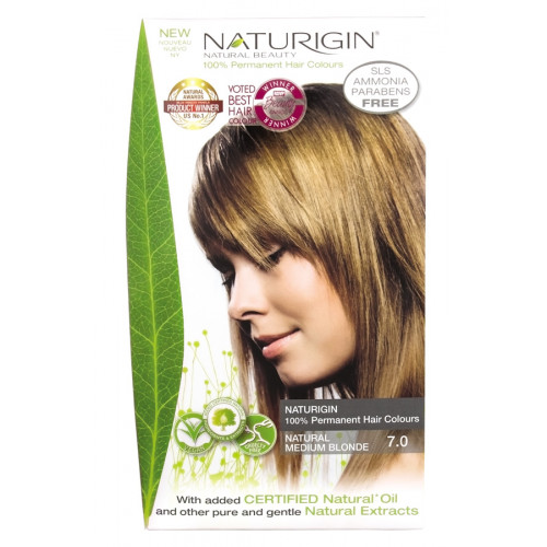 7.0 Blond mediu natural - Vopsea naturala de par