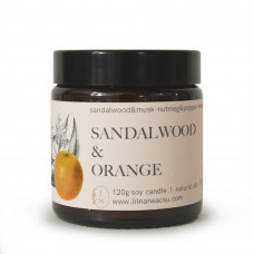 Lumânare naturală Sandalwood Orange
