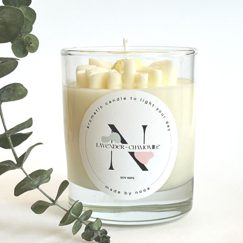 Lumânare naturală LAVENDER CHAMOMILE 