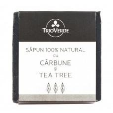 Săpun natural cu cărbune şi tea tree