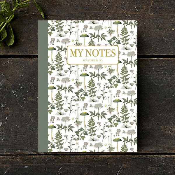 Koustrup green floral notebook
