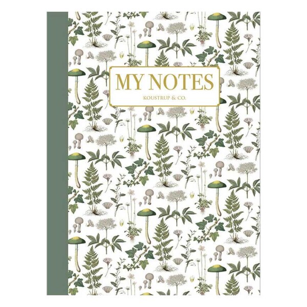Koustrup green floral notebook