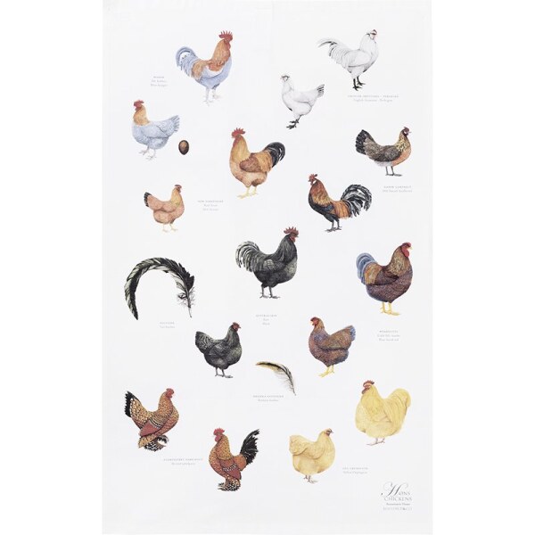 Koustrup tea towel HENS