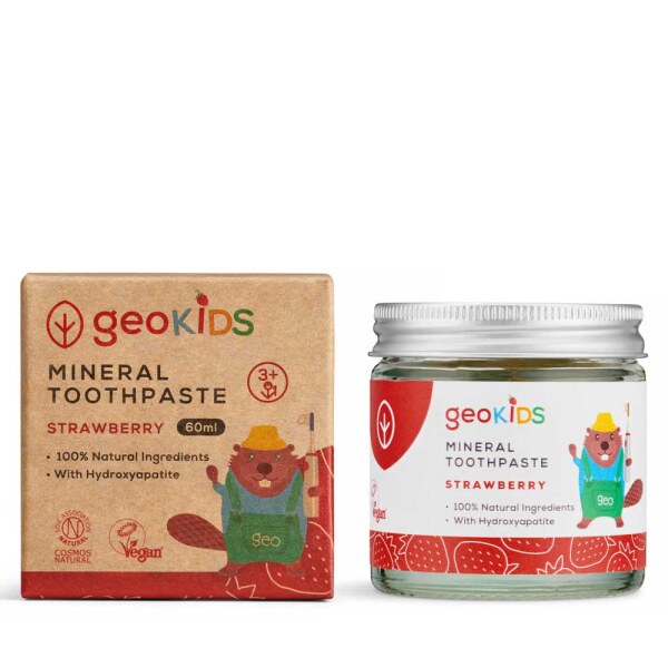 Georganics KIDS pasta de dinti organica FARA FLUOR STRAWBERRY